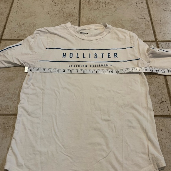 Hollister Southern California Logo Long Sleeve T-Shirt - White - Men's Small - Picture 4 of 7